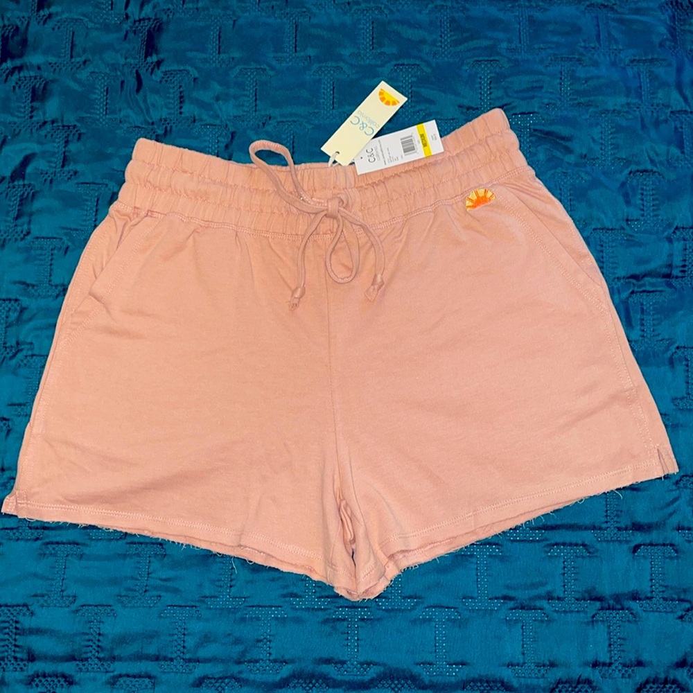 NWT C&C California Wide Band Shorts, Size M, Color:Rose